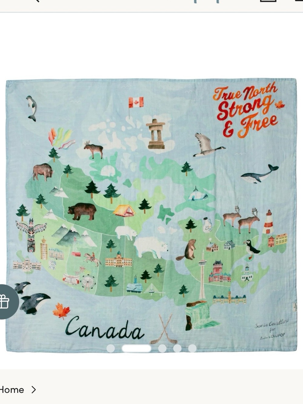 Loulou LOLLIPOP Bamboo Muskin Swaddle Blanket CANADA Design